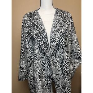 Rafaella womens black and white  jacket 2X  cow pattern